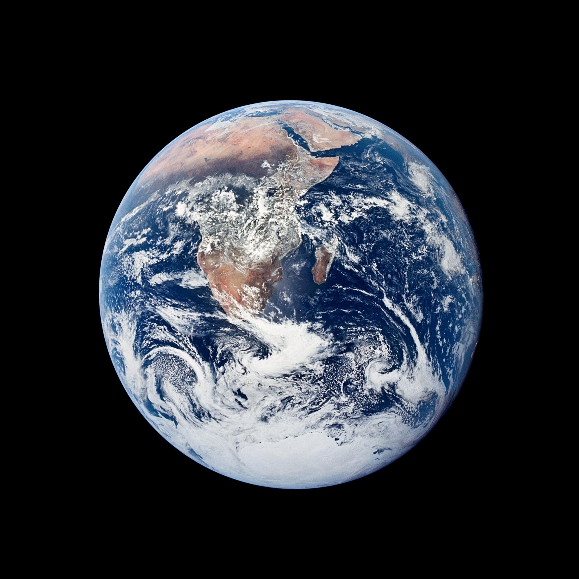 Earth photographed by the Apollo 17 crew